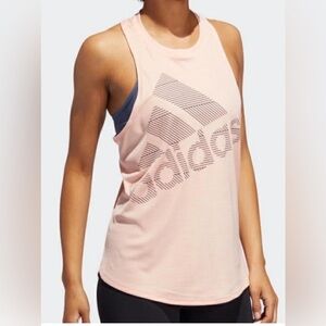adidas Light Pink Logo Racerback Tank